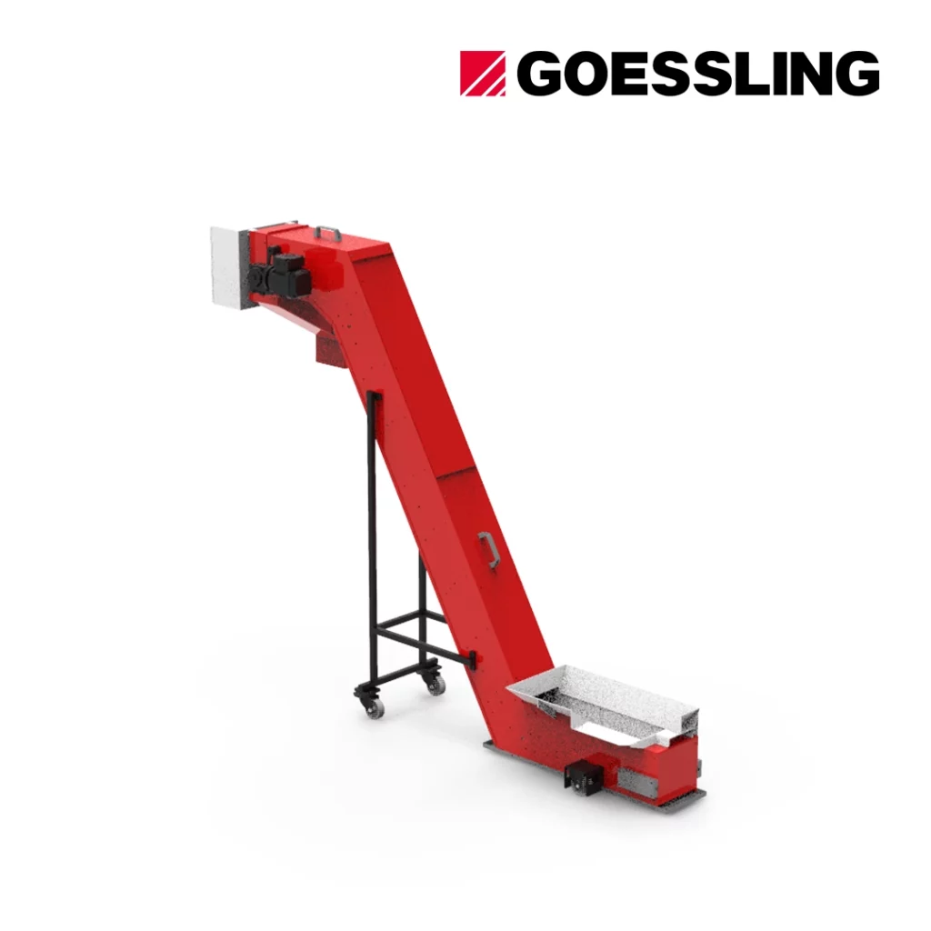 Kunststoff-Scharniergurtförderer für empfindliche und leichte Fördergüter mit modularer Bauweise und schonender Fördertechnik