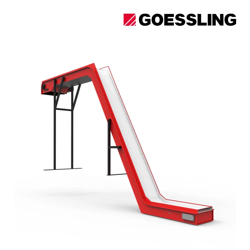 Magnetrutschförderer für Stanztechnik und Zerspanung zur Förderung von Stanzschrott, Spänen und Stahlteilen