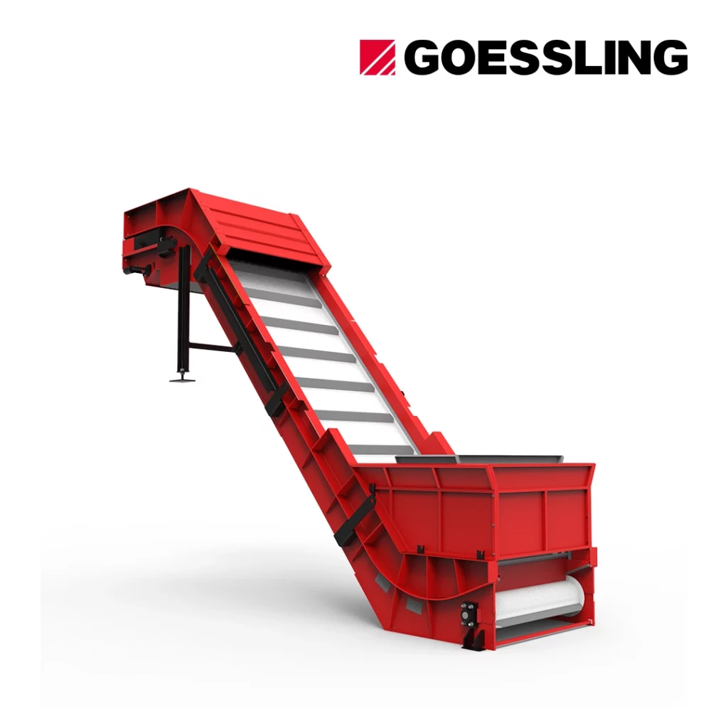 Tauchbadförderer für den kontinuierlichen Austrag von Härte- und Abschreckgut in Thermoprozessen